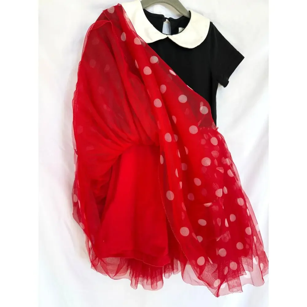 Girl's Taylor Joelle Disney Minnie Mouse Dress Red Polka Dot, 6T, 5T